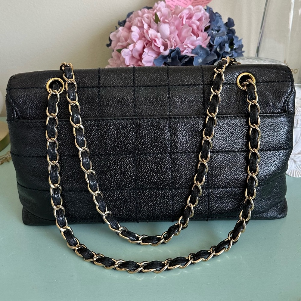 Chanel CC Chocolate Bar Caviar Leather Chain Shoulder bag w/ COA - Picture 8 of 17
